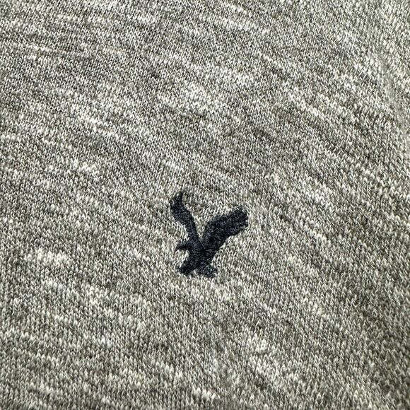 American Eagle Sweater Cotton Tight Knit Long Sleeve V-Neck Beige Mens size XL - Picture 3 of 7